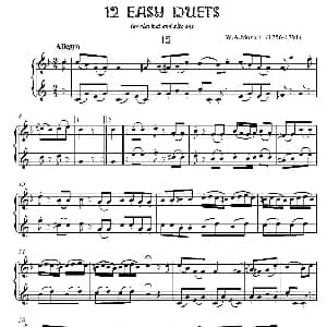 萨克斯谱 | 12首单簧管萨克斯重奏之十二 莫扎特