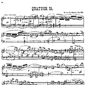 String Quartet No.15 in a Minor Op.132 钢琴谱 路德维希 冯 贝多芬