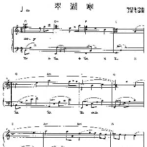 翠湖寒 钢琴谱 许乐飞
