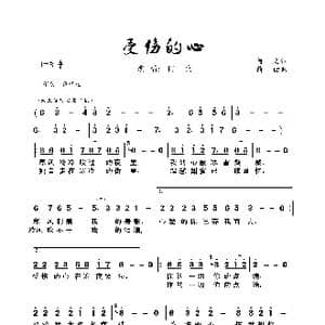 受伤的心_歌曲简谱_词曲:阿文 前世