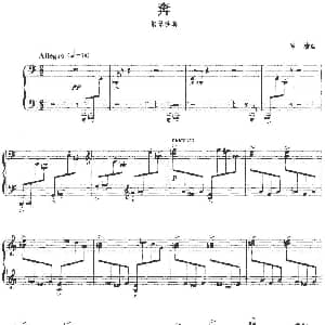 奔 钢琴谱 陈楠