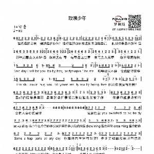 玫瑰少年_歌谱投稿_词曲:蔡依林 陈信宏 剃刀蒋 蔡依林