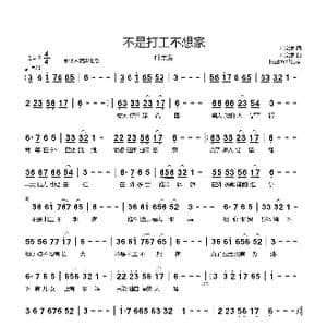 不是打工不想家_歌曲简谱_词曲:叶宗发 叶宗发