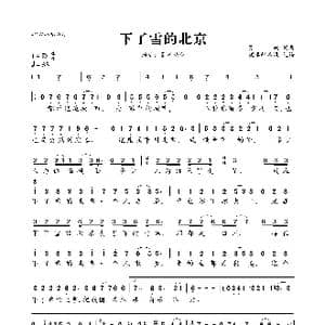 下了雪的北京_歌曲简谱_词曲:张政 张政