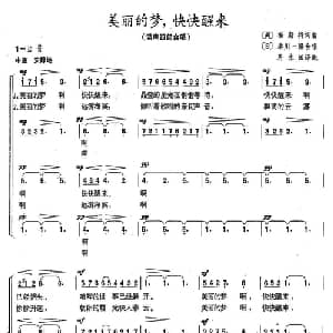 美丽的梦,快快醒来 美国 _外国歌谱