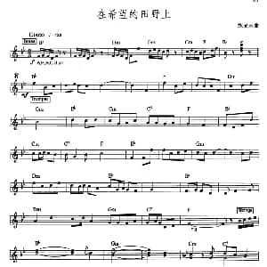 电子琴谱 | 在希望的田野上 施光南