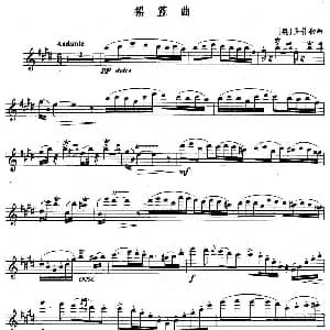 长笛曲谱 | 摇篮曲 多普勒作曲版