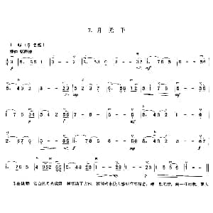 二胡谱 | 月光下
