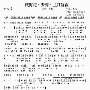 藏海花 天葬 三日静寂_歌谱投稿