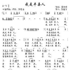 我是丰县人_歌曲简谱_词曲:黄启峰 张世军