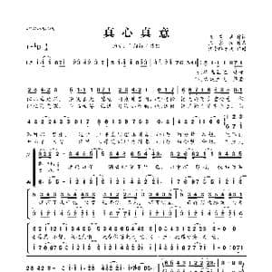 真心真意_歌曲简谱_词曲:张美贤 张家诚