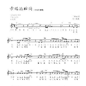 电子琴谱 | 幸福的瞬间 线简混排弹唱谱 王中言 周传雄