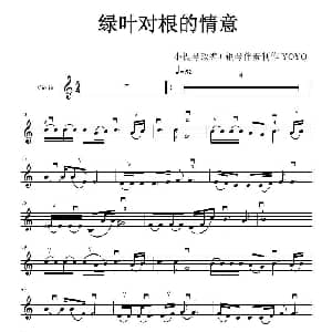 小提琴谱 | 绿叶对根的情意