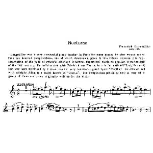 小提琴谱 | NOCTURNE 夜曲 布格缪勒作曲版 BURGMULLER 布格缪勒