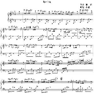 Spring 钢琴谱 张一益作曲 小破制谱