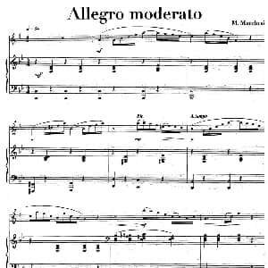 萨克斯谱 | Allegro moderato 中音萨克所 钢琴伴奏 M Marchesi