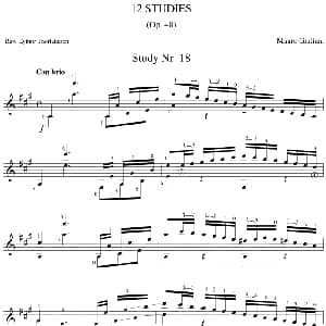 Mauro Giuliani 12 Studies,Op.48 吉他谱