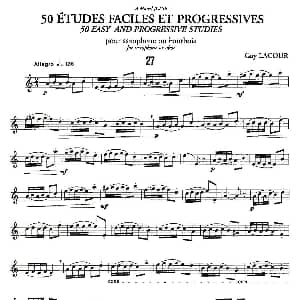 萨克斯谱 | Guy Lacour 50 首萨克斯练习曲之27 Guy Lacour