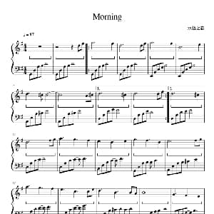 Morning 钢琴谱