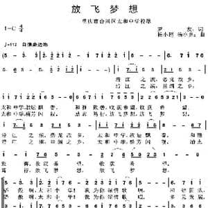 放飞梦想_歌曲简谱_词曲:罗友 杨小超 杨小亮