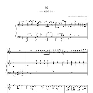 枫 钢琴谱 05895464 记谱制谱