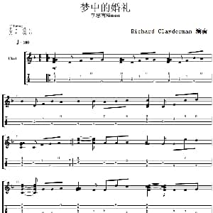 梦中的婚礼 吉他谱 Richard Clayderman