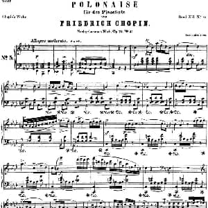 肖邦 波兰舞曲 Op.posth.71 No.3 f小调 钢琴谱 肖邦