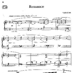 Romance 钢琴谱 武满彻 Toru Takemitsu