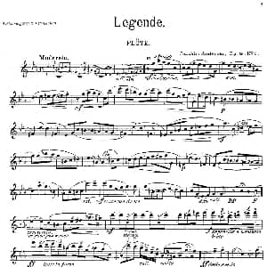 长笛曲谱 | Legende Op.55 No.5 丹麦 安德森