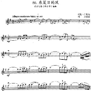 小提琴谱 | 乘夏日的风 美国电影 鸽子号 插曲 约翰 百瑞曲 雄达改编