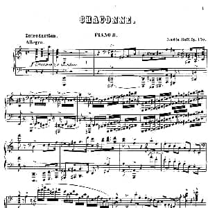 Chaconne for 2 Pianos Op.150 钢琴谱 约瑟夫 乔西姆 拉夫