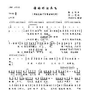 谁的眼泪在飞_歌曲简谱_词曲:杨立徳 陈小霞