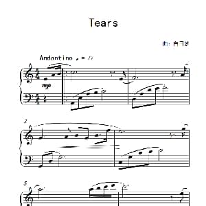 Tears 钢琴谱 白日梦
