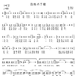 悠悠不了情_通俗唱法乐谱_词曲:晨枫 高绿