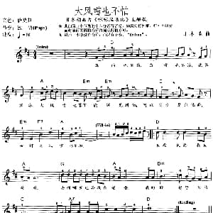 电子琴谱 | 大风雪也不怕 动画片 咪咪流浪记 主题歌