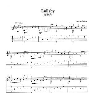 摇篮曲_歌谱投稿_词曲: 勃拉姆斯