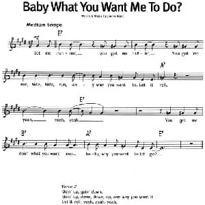 蓝调音乐:Baby What You Want Me To Do_外国歌谱