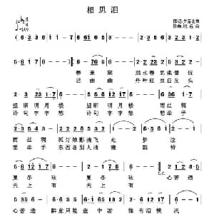 相思泪_通俗唱法乐谱_词曲:夕落山岚 祝远良