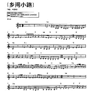 电子琴谱 | 乡间小路 叶佳修