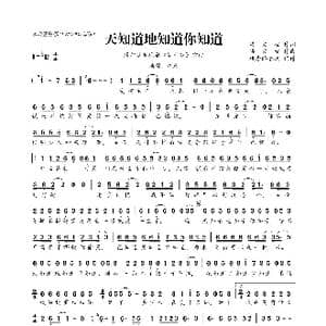 天知道地知道你知道_歌曲简谱_词曲:梁文福 梁文福