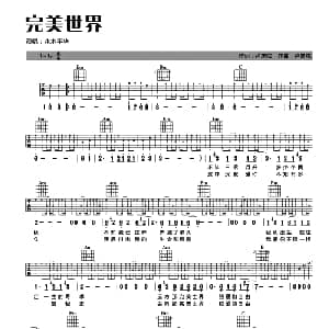 完美世界 吉他谱 水木年华 卢庚戌 卢庚戌