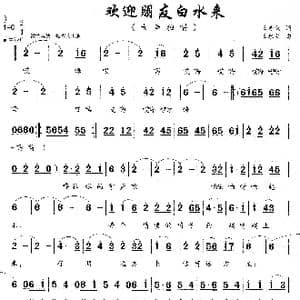 欢迎朋友白水来_歌曲简谱_词曲:王奇戈 王永明