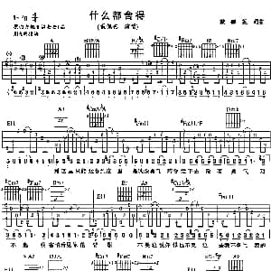 什么都舍得 吉他谱 戴佩妮 戴佩妮 戴佩妮