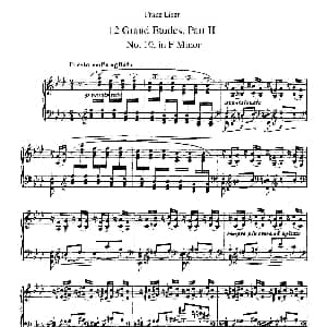 12 Grand Etudes S.137 钢琴谱 弗兰茨 李斯特