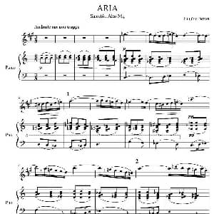 萨克斯谱 | Aria 咏叹调 萨克斯 钢琴