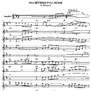 萨克斯谱 | IN A SENTIMENTAL MOOD