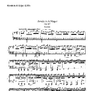 Grand Rondeau in A Major Op.107 钢琴谱 弗兰茨 舒伯特