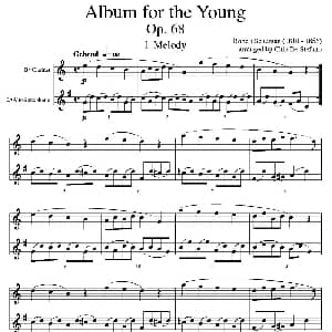 萨克斯谱 | Album for the Young 年轻人的相册 单簧管和萨克斯二重奏