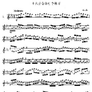 萨克斯谱 | 萨克斯练习曲合集 4—3 十六分音符吐音练习 里