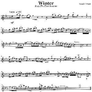 小提琴谱 | Winter from The Four Seasons 四季之春